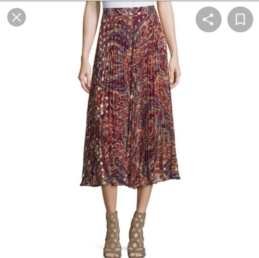 HAUTE HIPPIE PAISLEY  SKIRT , SIZE 2
